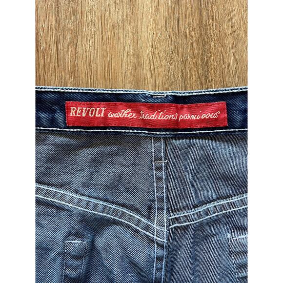 REVOLT High Rise Bootcut Jeans With Red Stripe Size 22 Vintage - Picture 4 of 6